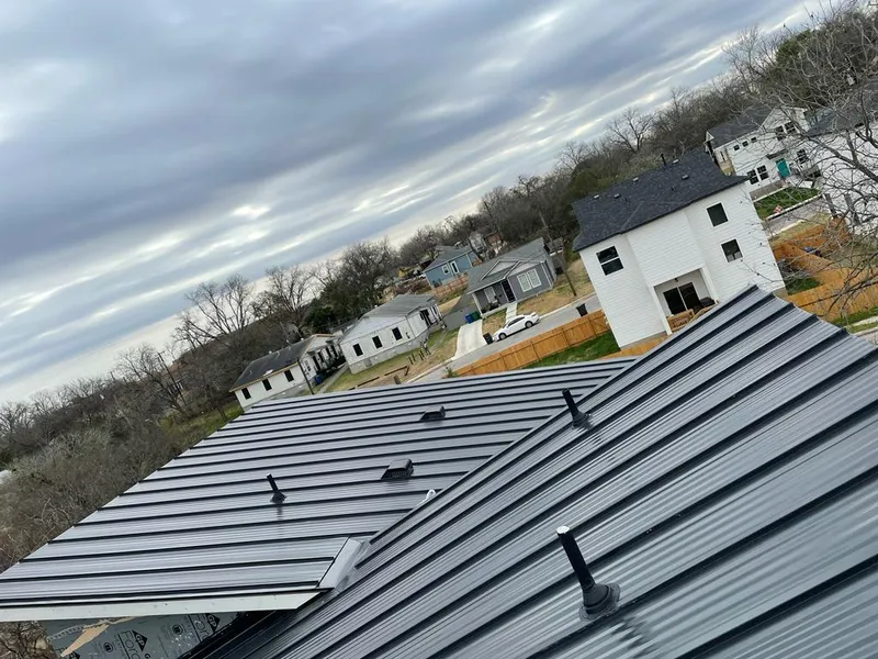 Standing seam metal roof panels with vents for Skylight Repair in Nogales